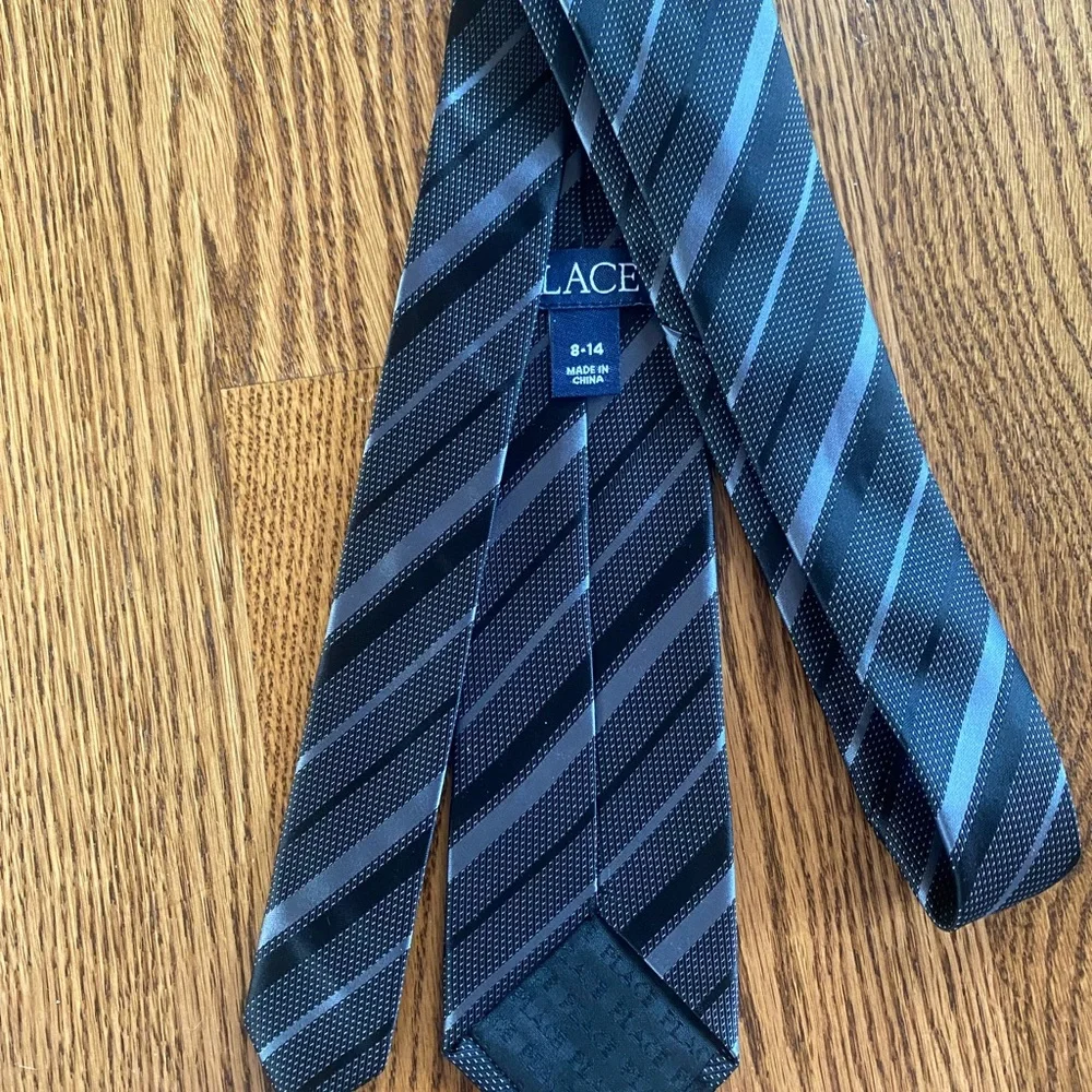 The Children's Place Navy and Gray Patterned Tie